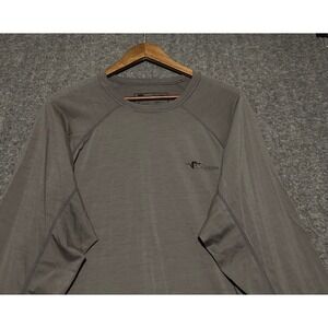 Stone glacier base layer shirt mens long sleeve 2XL brown/purple merino wool